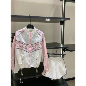 シャネル 上下セット 日焼け止め 刺繍入りジャカード カジュアル A30411