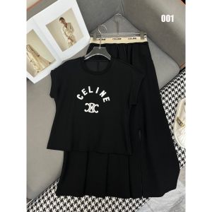 セリーヌ トップス+スカートセット 刺繍装飾 カジュアル A30410