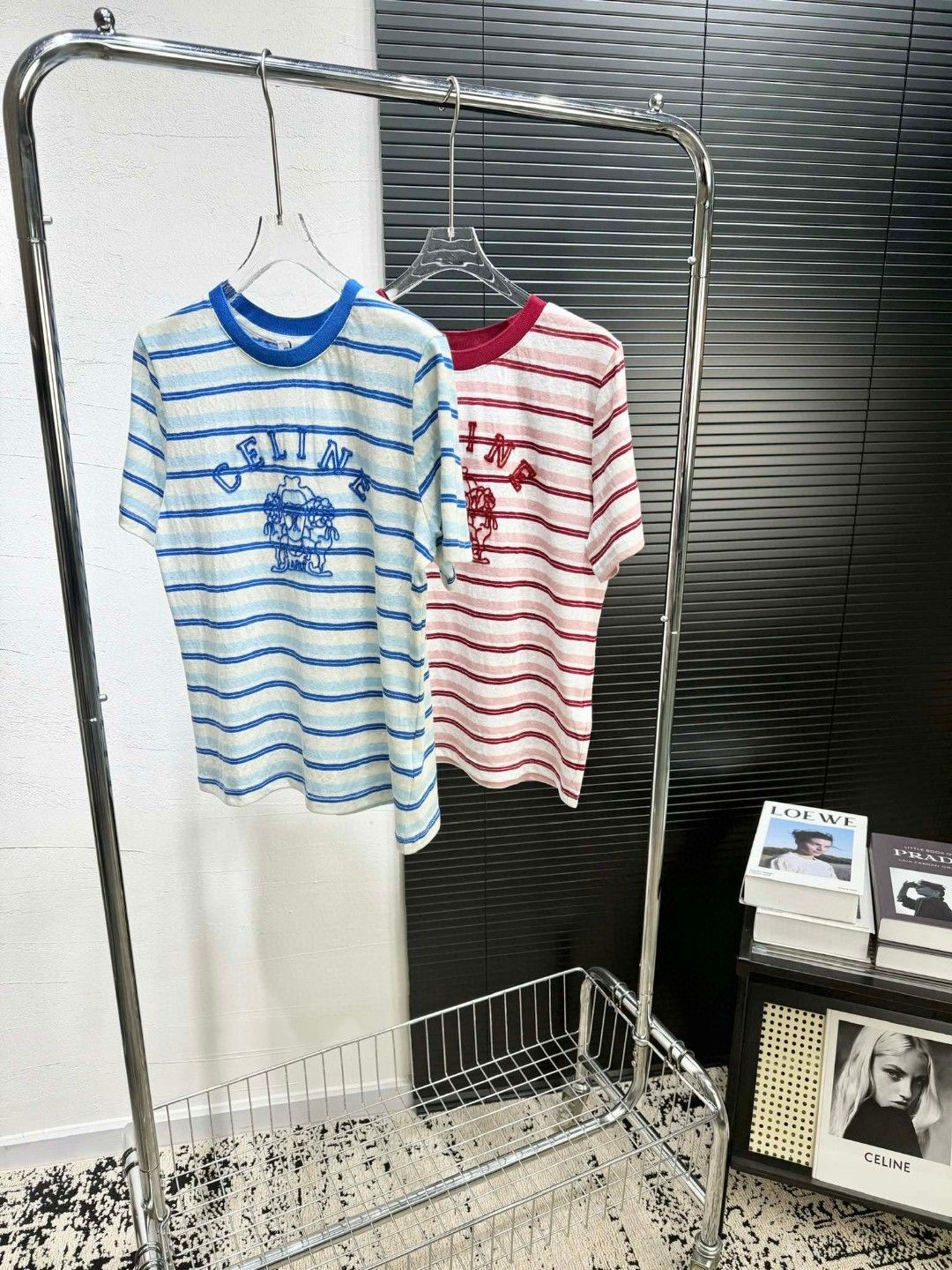 セリーヌ 半袖Tシャツ 刺繍 レディース 可愛い A30409