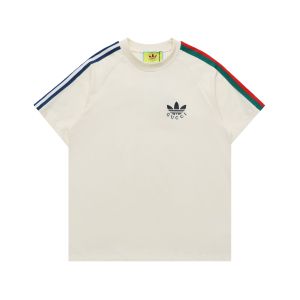 グッチ アディダスコラボ 半袖Tシャツ カジュアル 男女向け A30420
