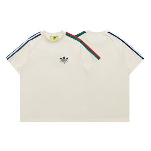 グッチ アディダスコラボ 半袖Tシャツ カジュアル 男女向け A30420