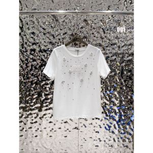 ミュウミュウ 半袖tシャツ クリスタルチェーン グリッター オシャレ A30429
