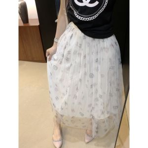 シャネル メッシュスカート ロゴ オシャレ A30439