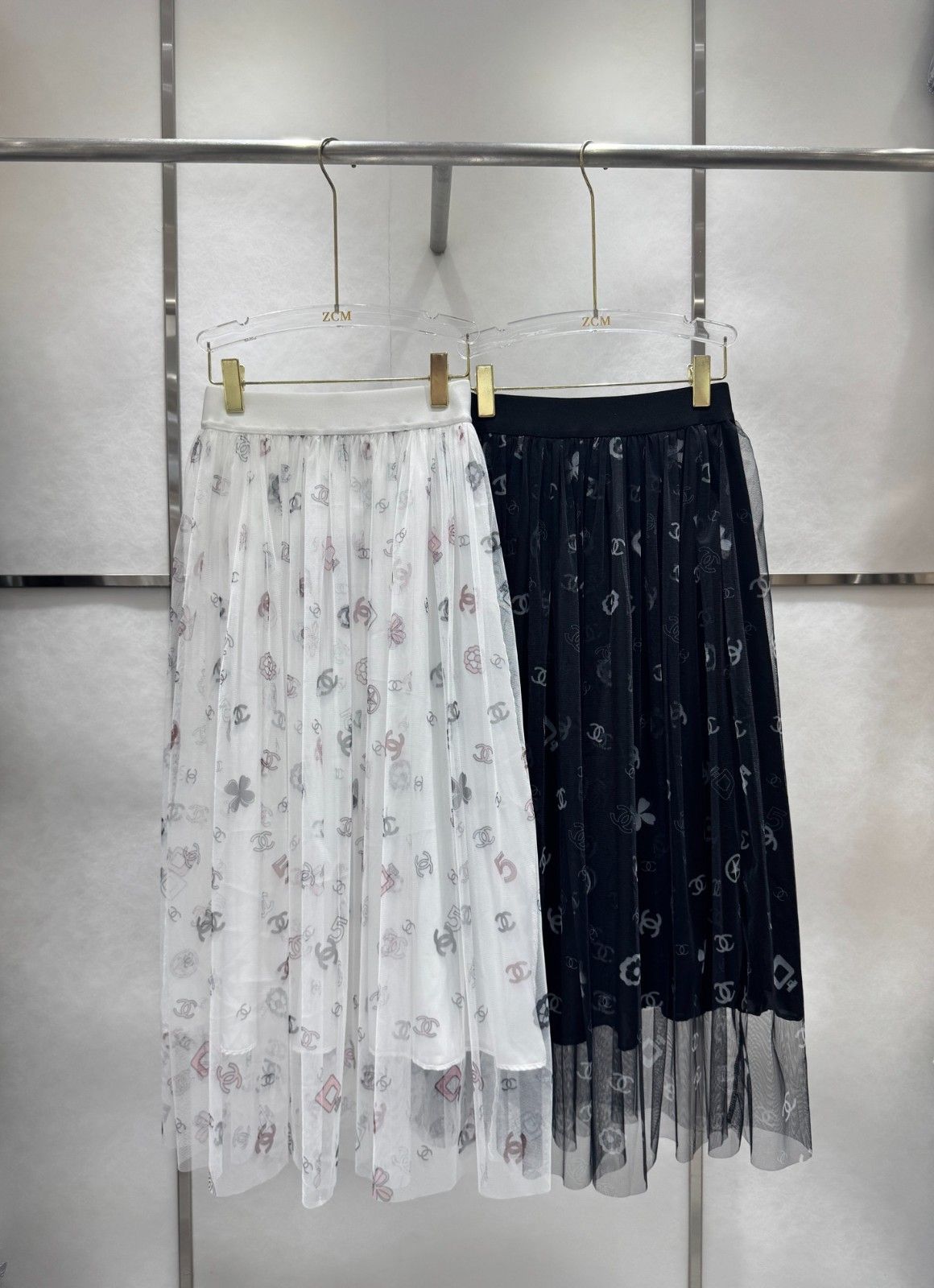 シャネル メッシュスカート ロゴ オシャレ A30439