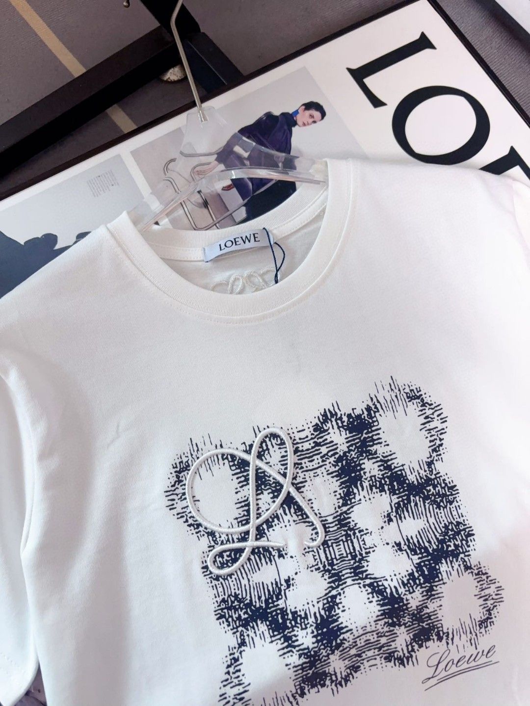 ロエベ Tシャツ 刺繍とプリント レディース コットン A30435