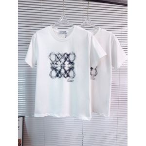 ロエベ Tシャツ 刺繍とプリント レディース コットン A30435