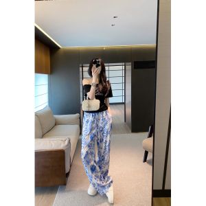 クロムハーツ 上下セット ラインストーン半袖とパンツ カジュアルでセクシー A30447