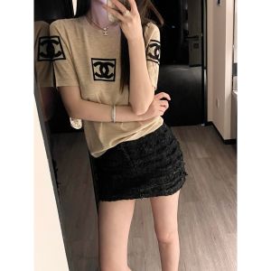 シャネル Tシャツ スクエア刺繍ロゴ ショット レディース A30453