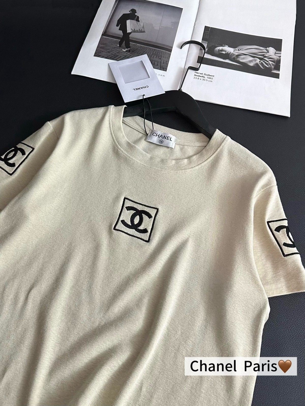 シャネル Tシャツ スクエア刺繍ロゴ ショット レディース A30453