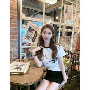 シャネル 半袖Tシャツ リボンパール エンボスロゴ A30452