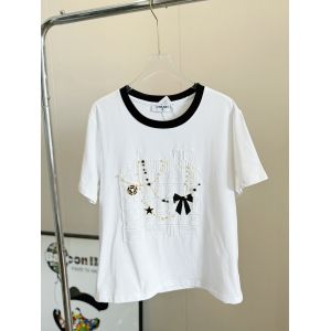 シャネル 半袖Tシャツ リボンパール エンボスロゴ A30452