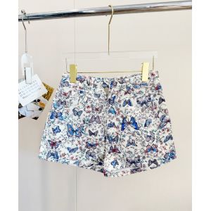 ディオール デニムショートパンツ フローラルバタフライ A30450