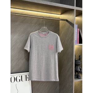 ロエベ 半袖Tシャツ 同色のロゴ刺繍入り ラウンドネック A30459
