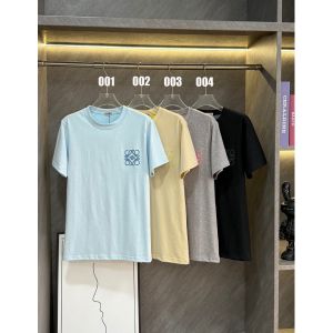 ロエベ 半袖Tシャツ 同色のロゴ刺繍入り ラウンドネック A30459