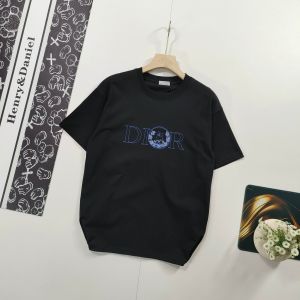 ディオール 半袖Tシャツ 刺繍入り猫 カップル 高品質 A30471