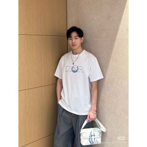 ディオール 半袖Tシャツ 刺繍入り猫 カップル 高品質 A30471