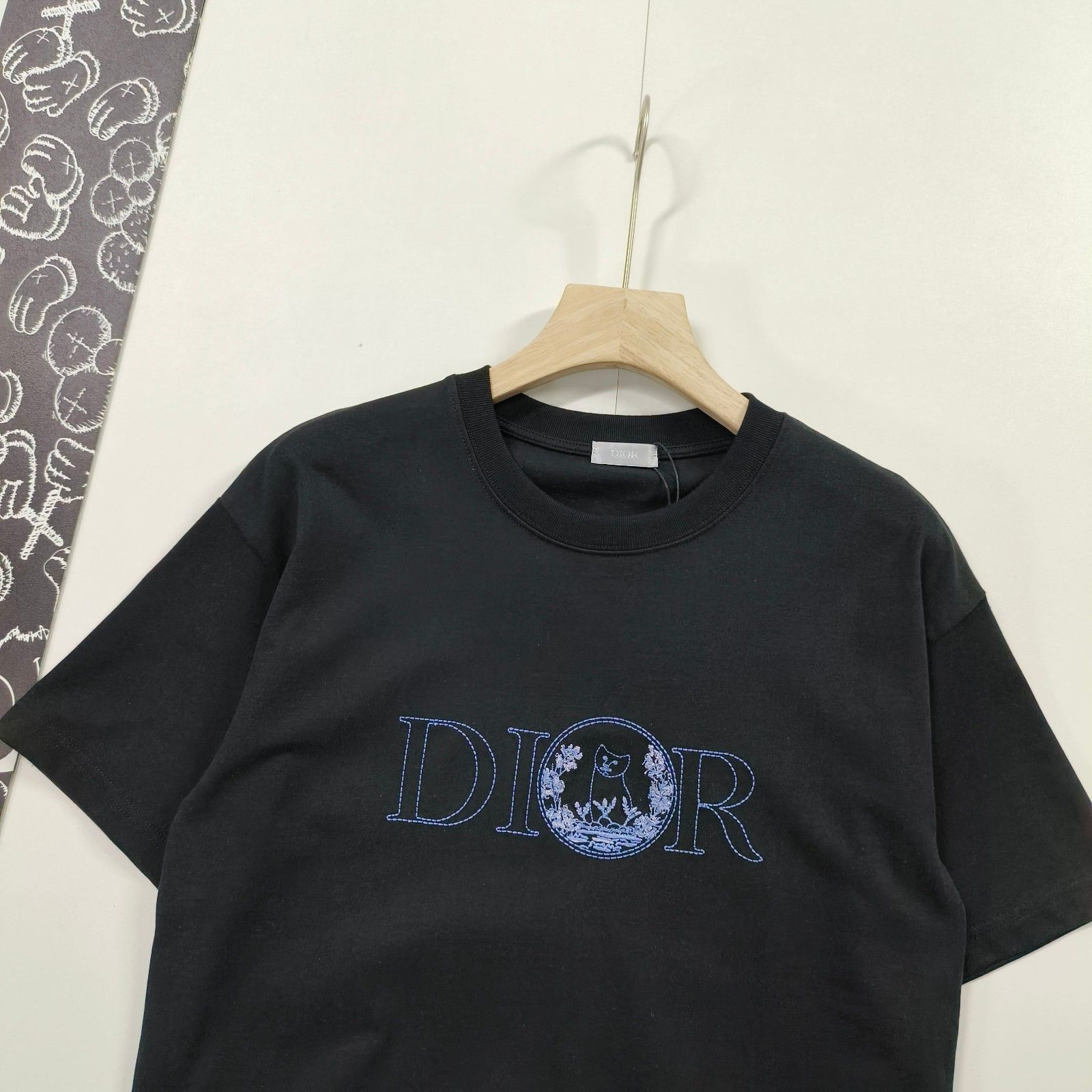 ディオール 半袖Tシャツ 刺繍入り猫 カップル 高品質 A30471