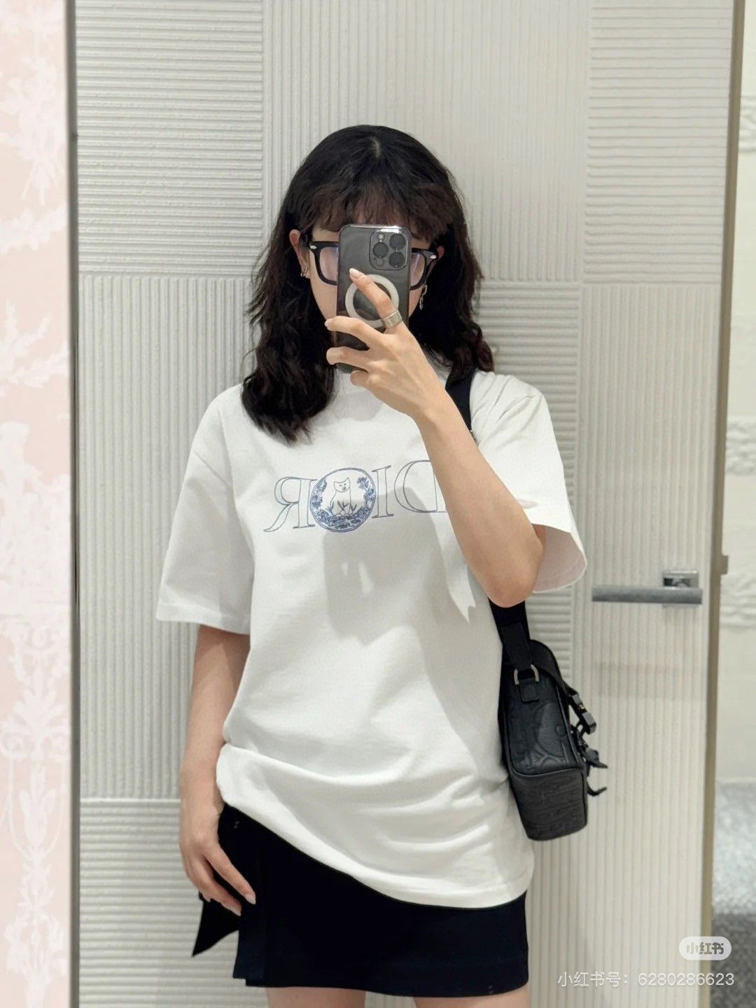 ディオール 半袖Tシャツ 刺繍入り猫 カップル 高品質 A30471