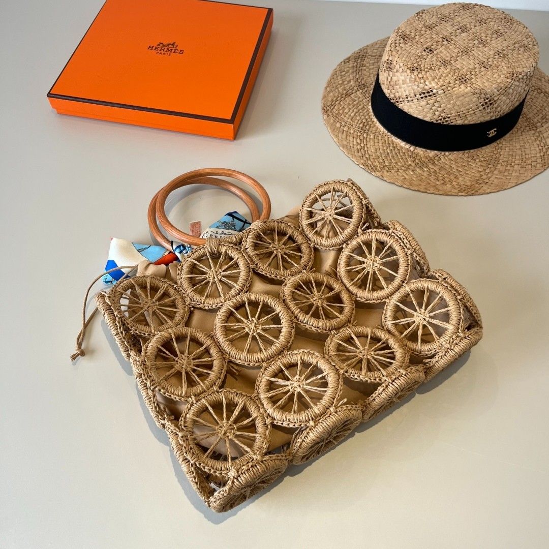 エルメス ストローハンドバッグ オシャレ A30479