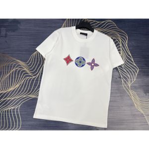 ルイヴィトン 半袖Tシャツ トレフォイルロゴ ラウンドネック A30482