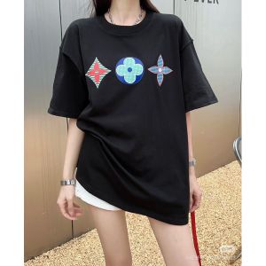 ルイヴィトン 半袖Tシャツ トレフォイルロゴ ラウンドネック A30482