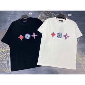 ルイヴィトン 半袖Tシャツ トレフォイルロゴ ラウンドネック A30482