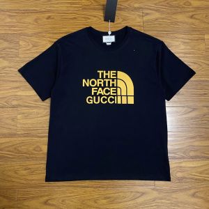 グッチ ザ・ノース・フェイス 半袖 Tシャツ プリント ロゴ カジュアル A30501