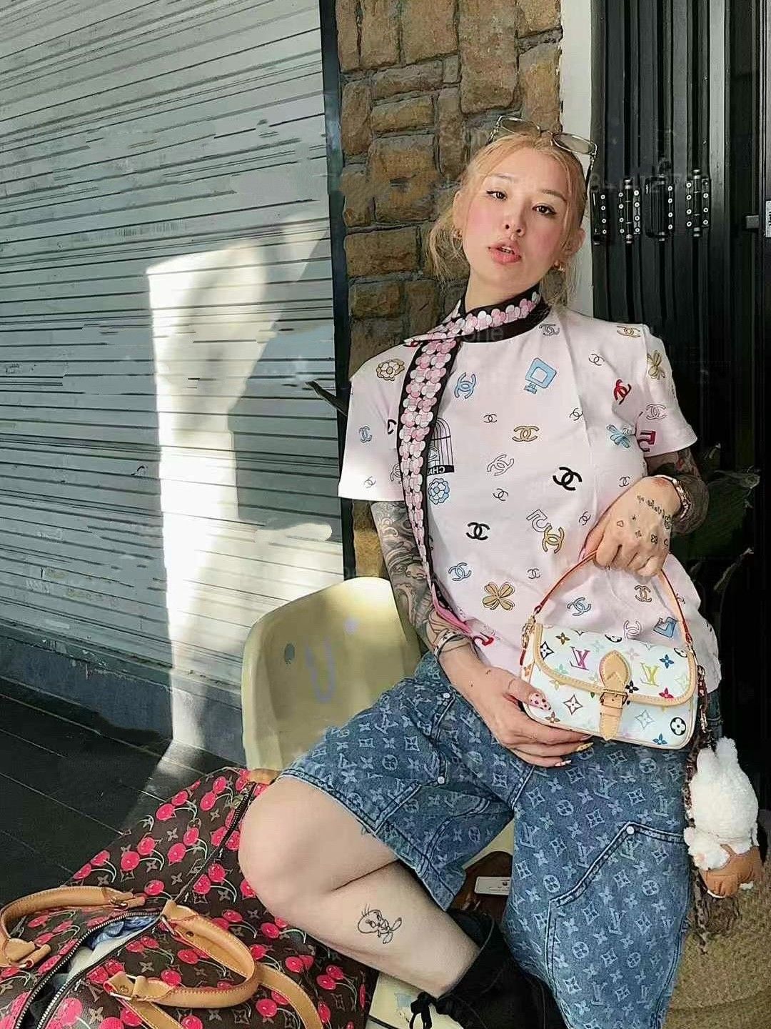 シャネル ショートTシャツ カラフル レディース オシャレ A30500