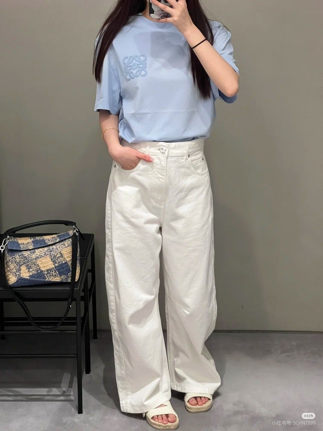 ロエベ 半袖tシャツ オーバーサイズ カップル A30498