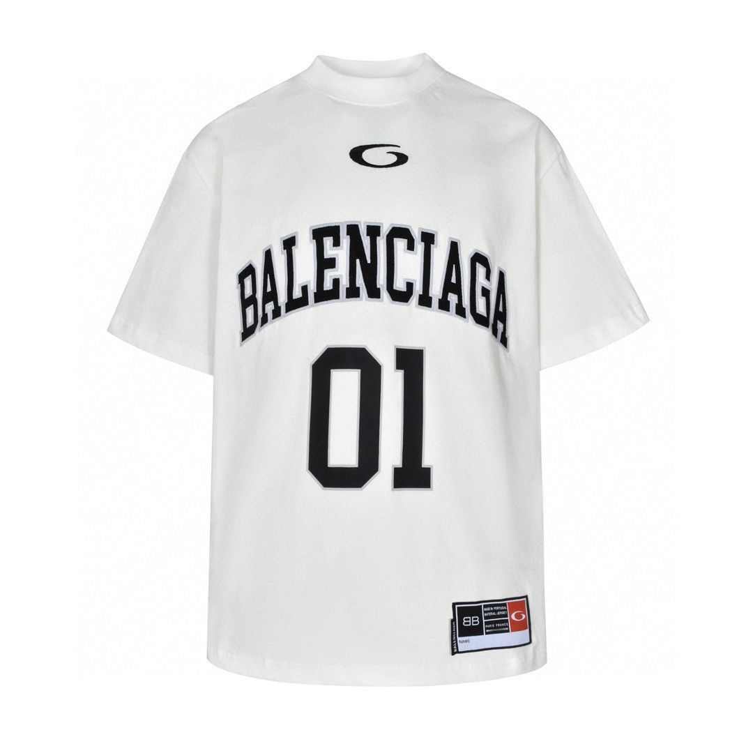 バレンシアガ SS25 Basketball 半袖Tシャツ プリント カッコイイ A30506