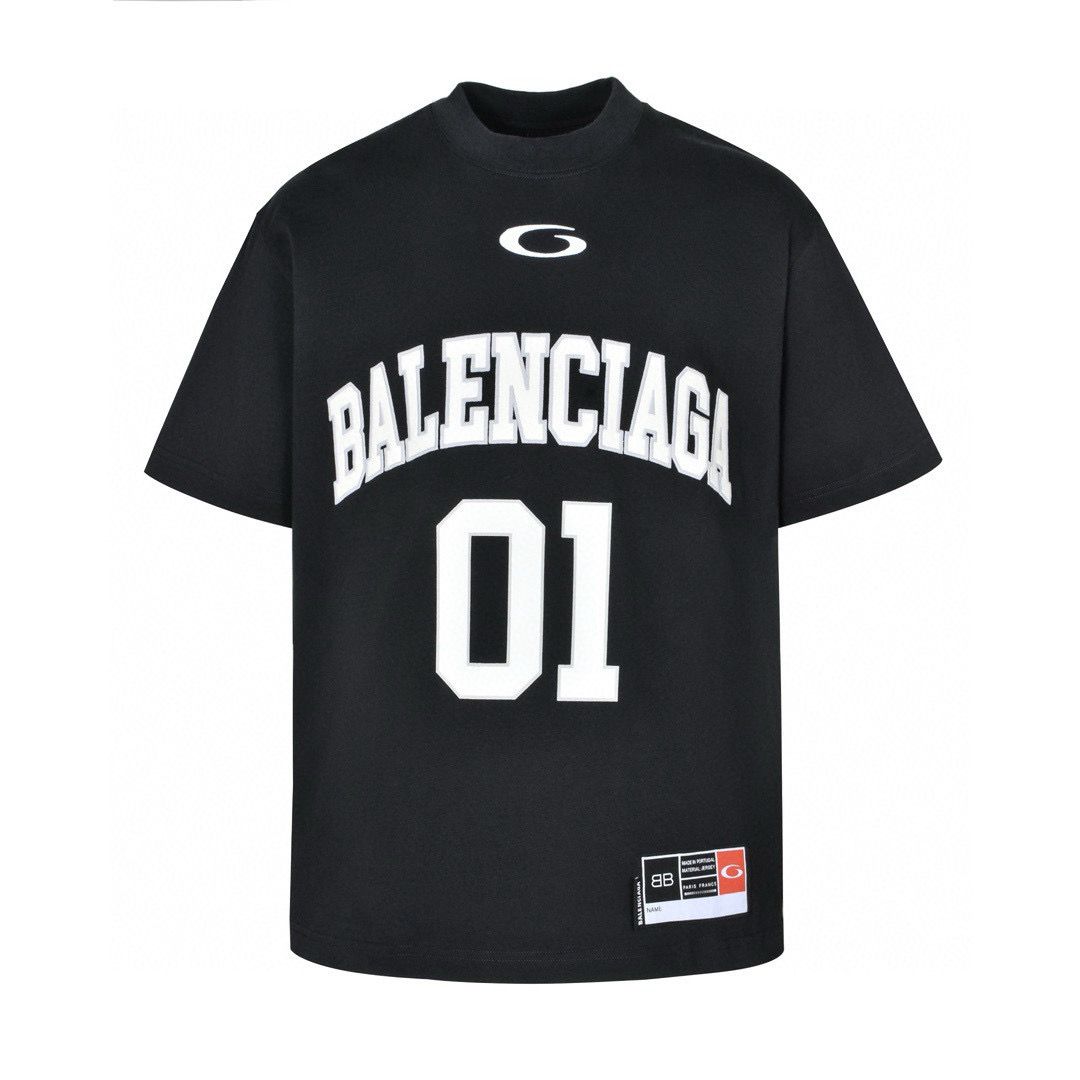 バレンシアガ SS25 Basketball 半袖Tシャツ プリント カッコイイ A30506