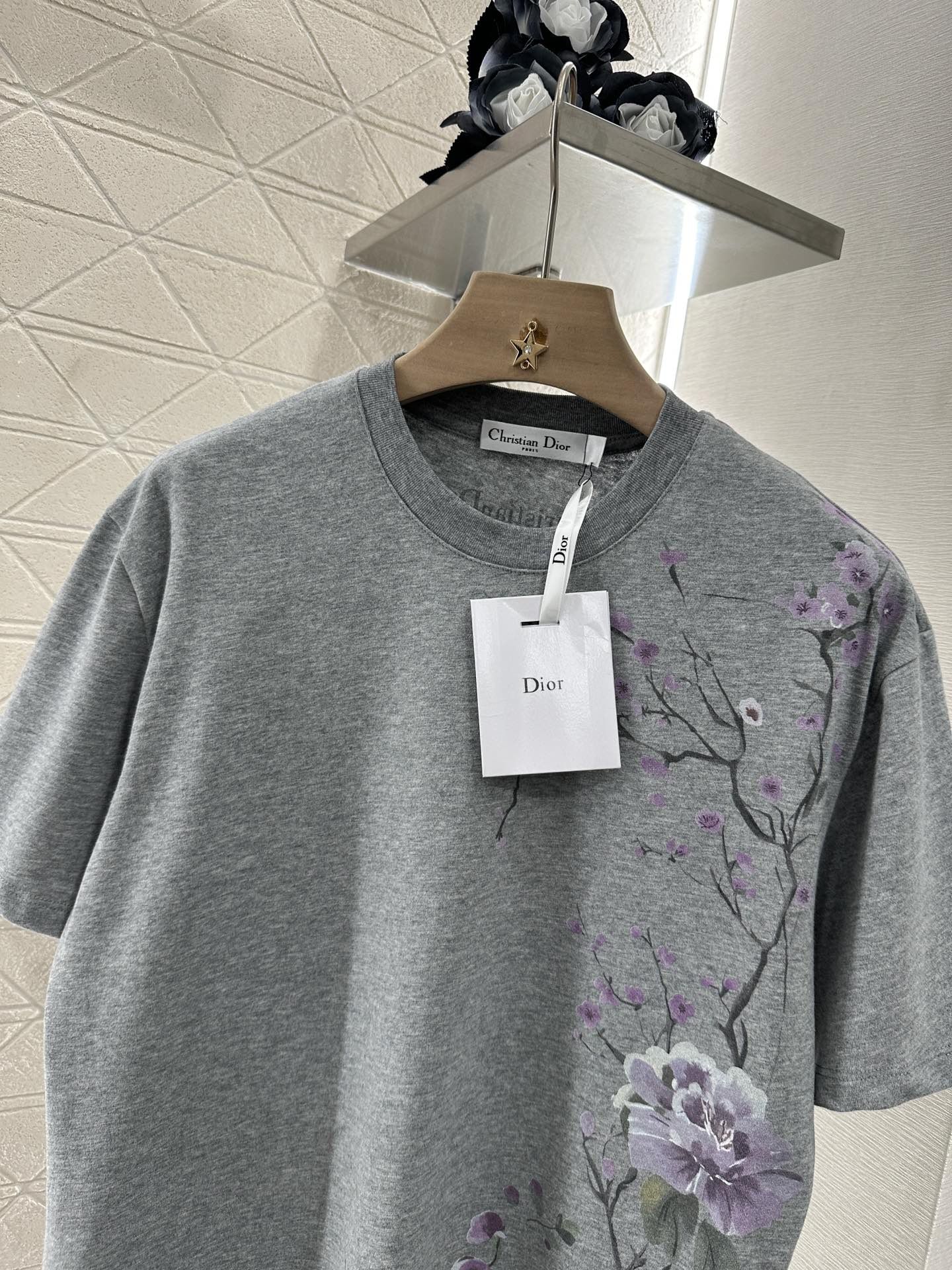 ディオール 半袖tシャツ レディース コットン 高級感 A30522