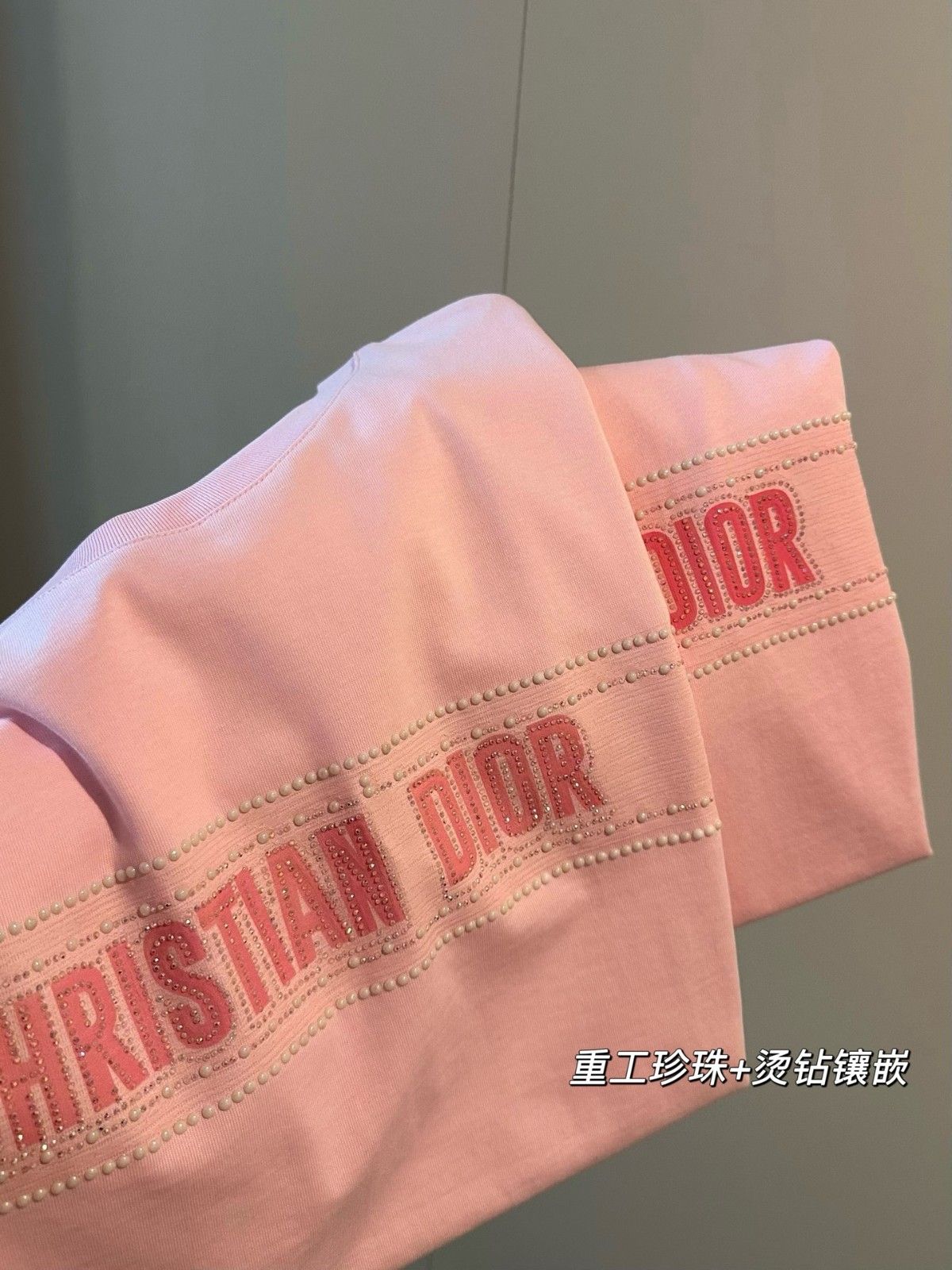 ディオール 半袖tシャツ ピンク 可愛い A30518