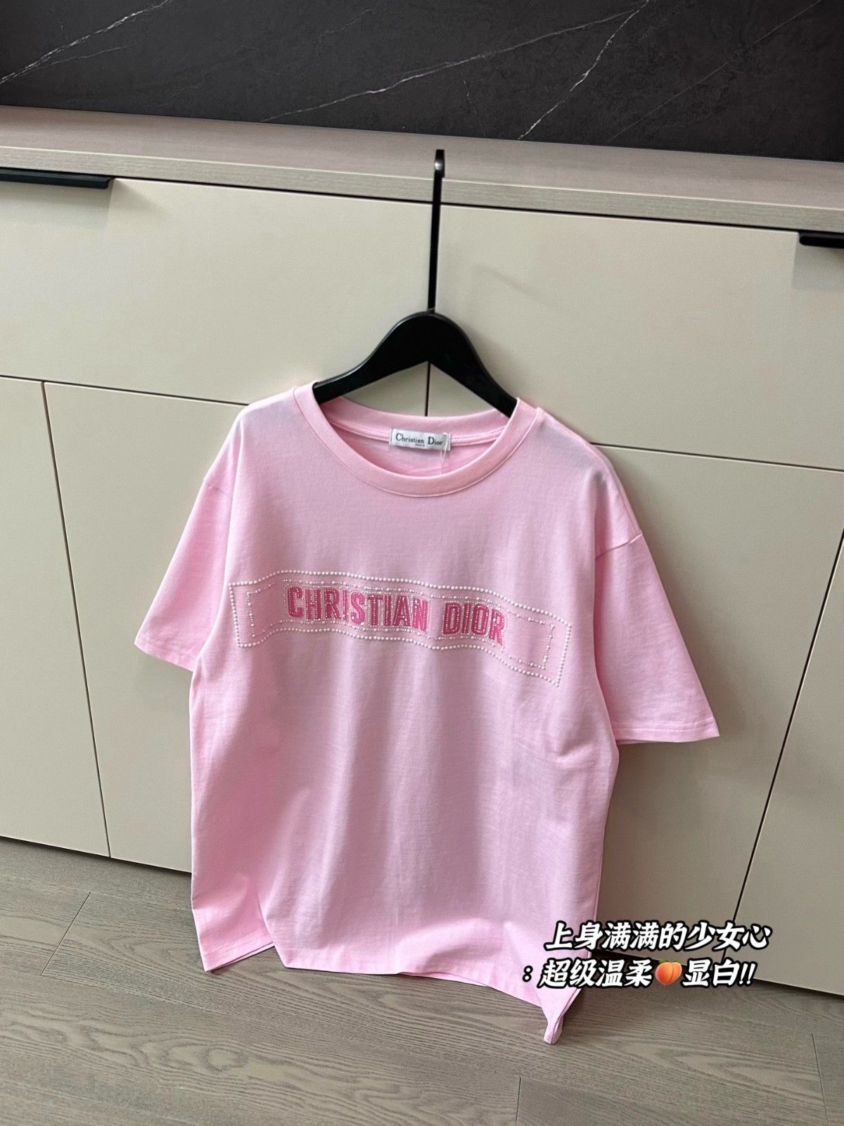 ディオール 半袖tシャツ ピンク 可愛い A30518