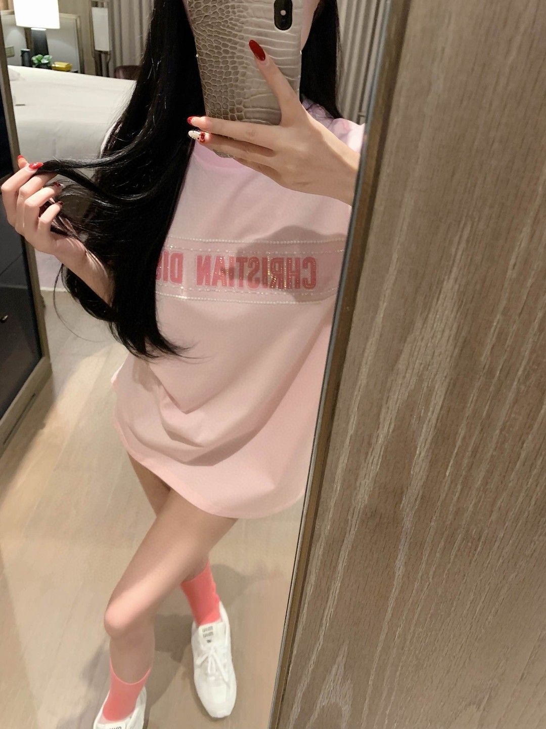 ディオール 半袖tシャツ ピンク 可愛い A30518