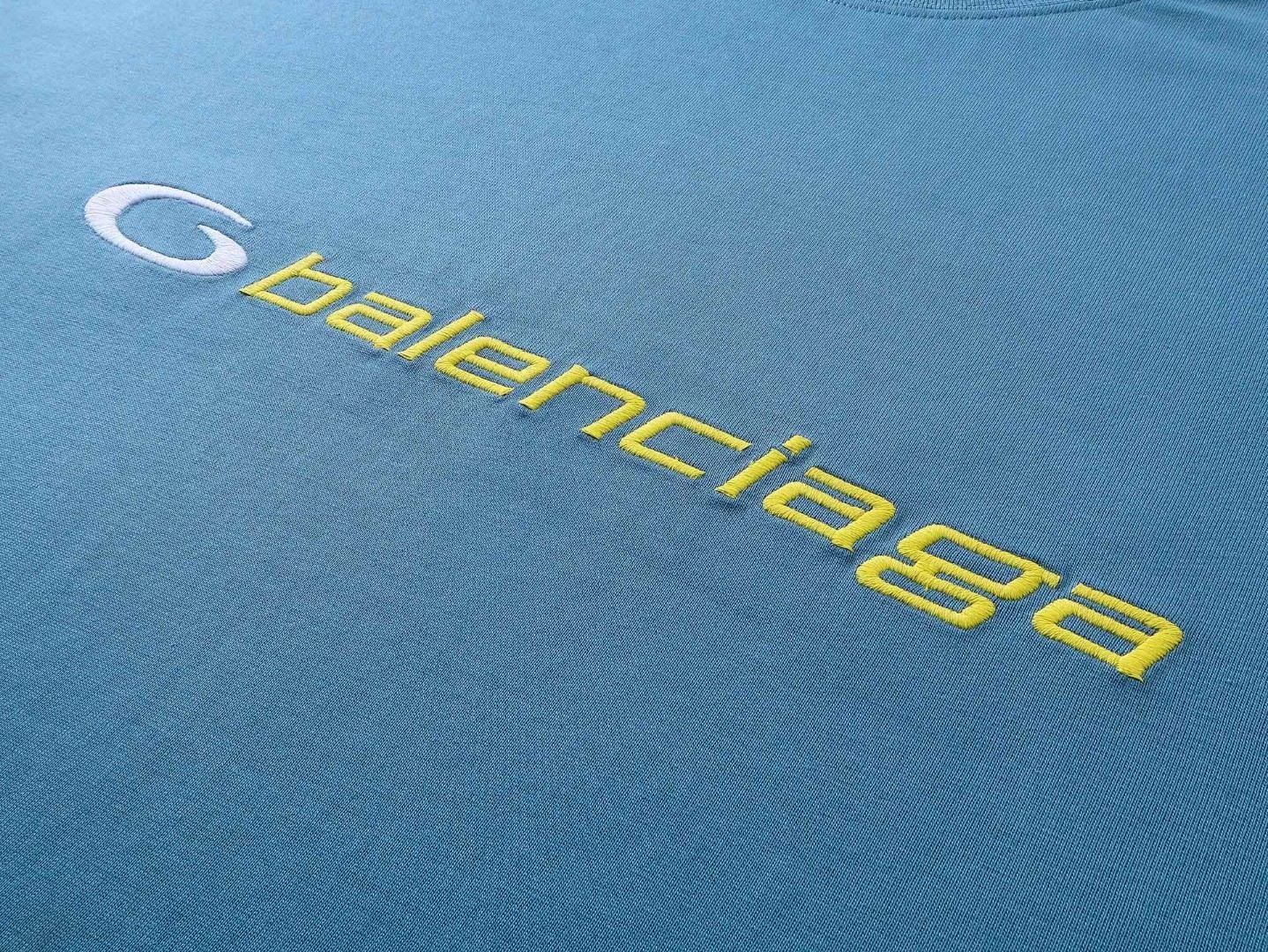 バレンシアガ 半袖Tシャツ 刺繍ロゴ 高品質 ゆったり A30535