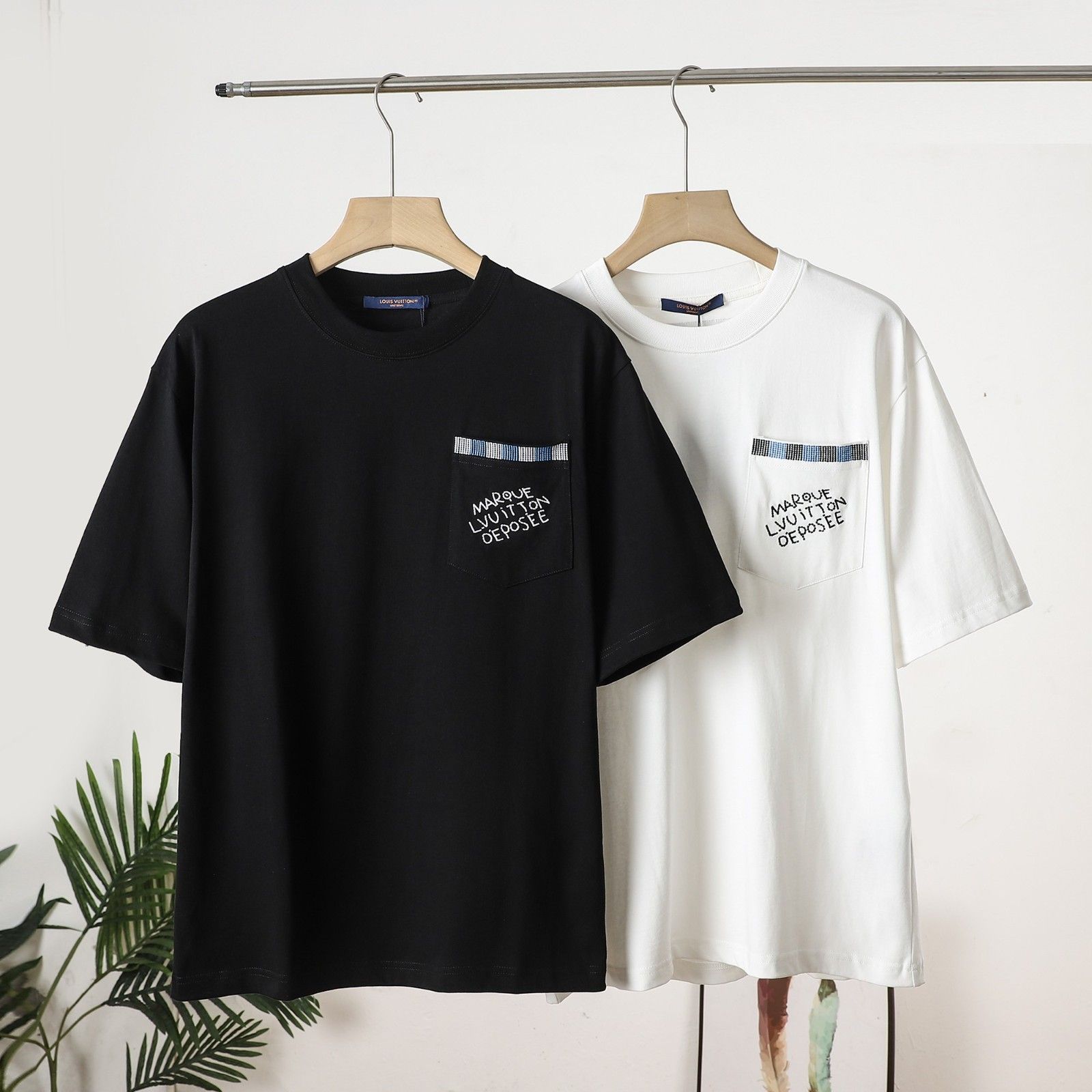 ルイヴィトン 半袖tシャツ 刺繍 ゆったり カップル A30534