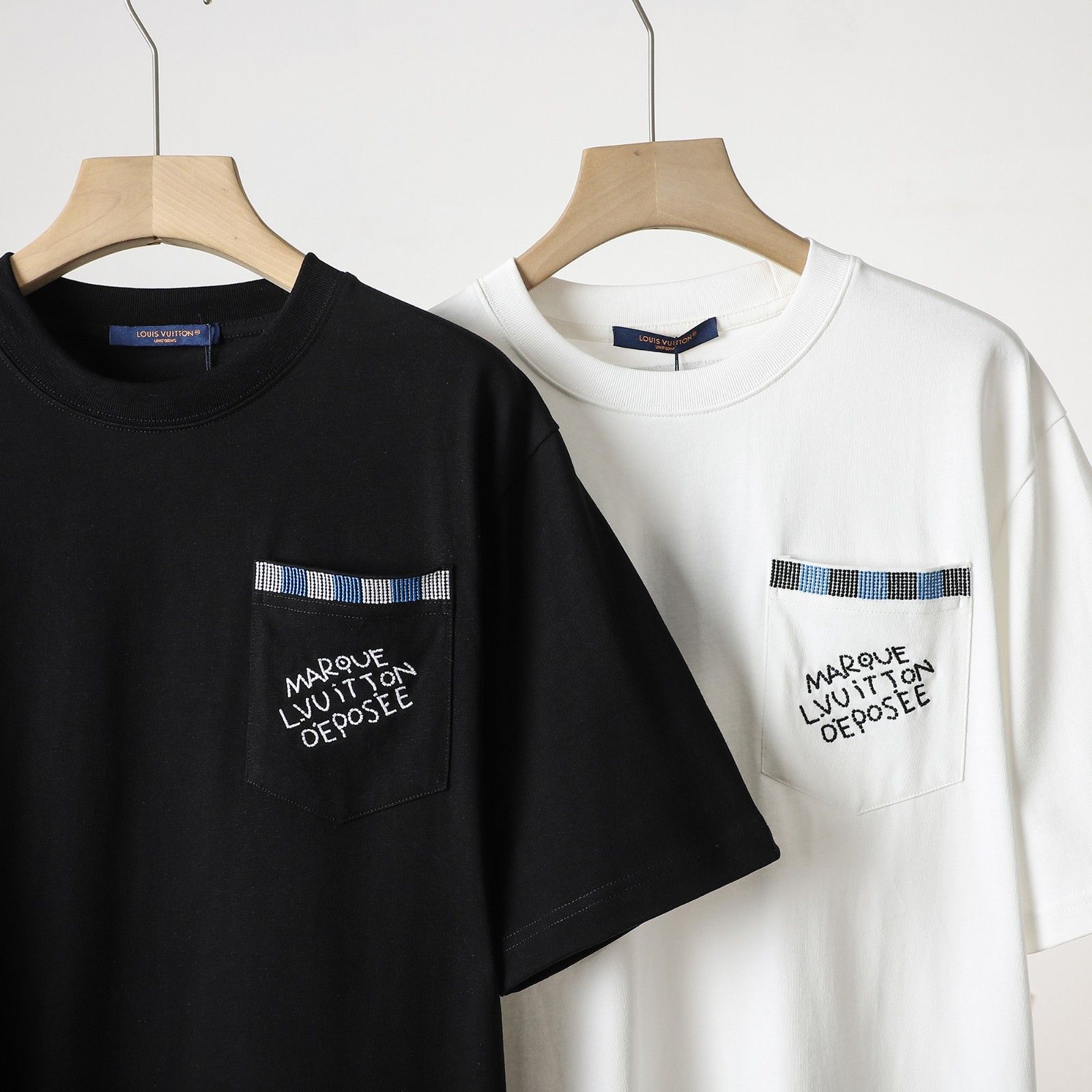 ルイヴィトン 半袖tシャツ 刺繍 ゆったり カップル A30534