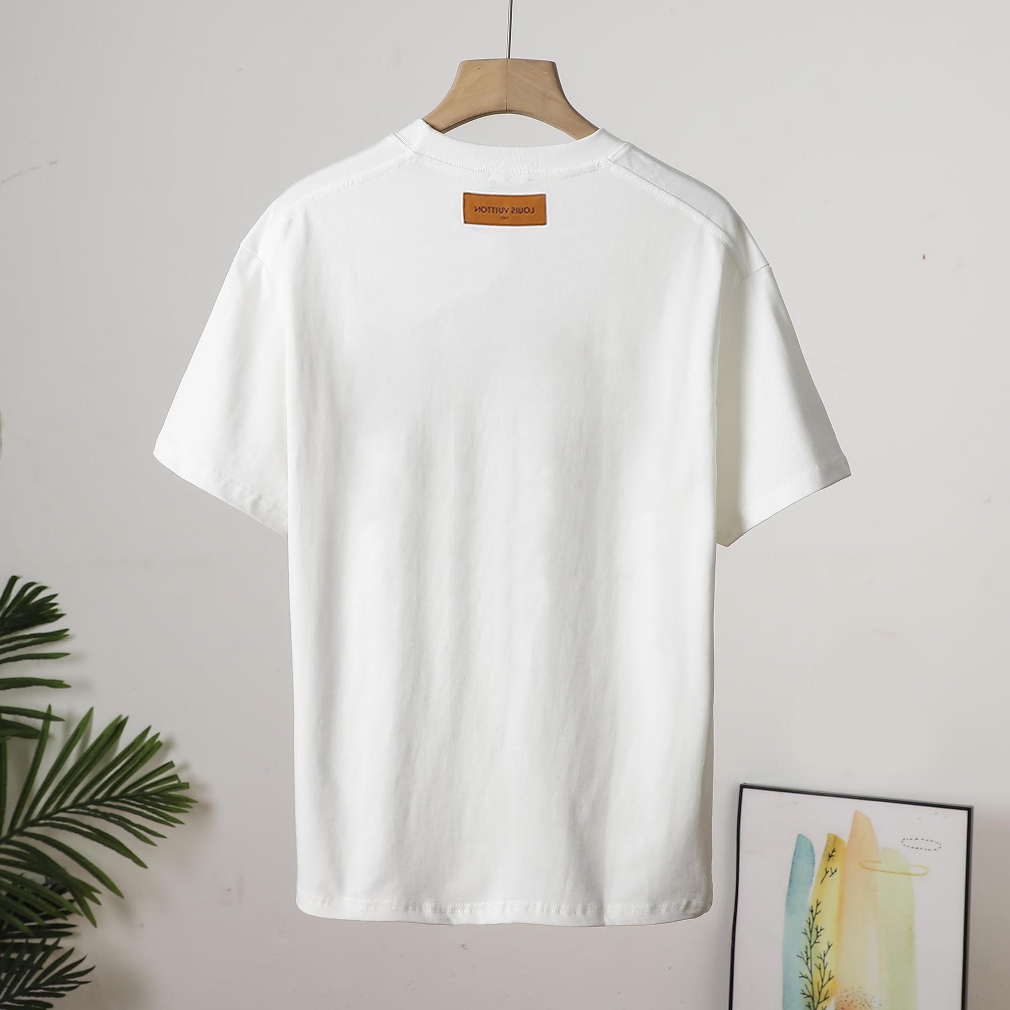 ルイヴィトン 半袖tシャツ 刺繍 ゆったり カップル A30534