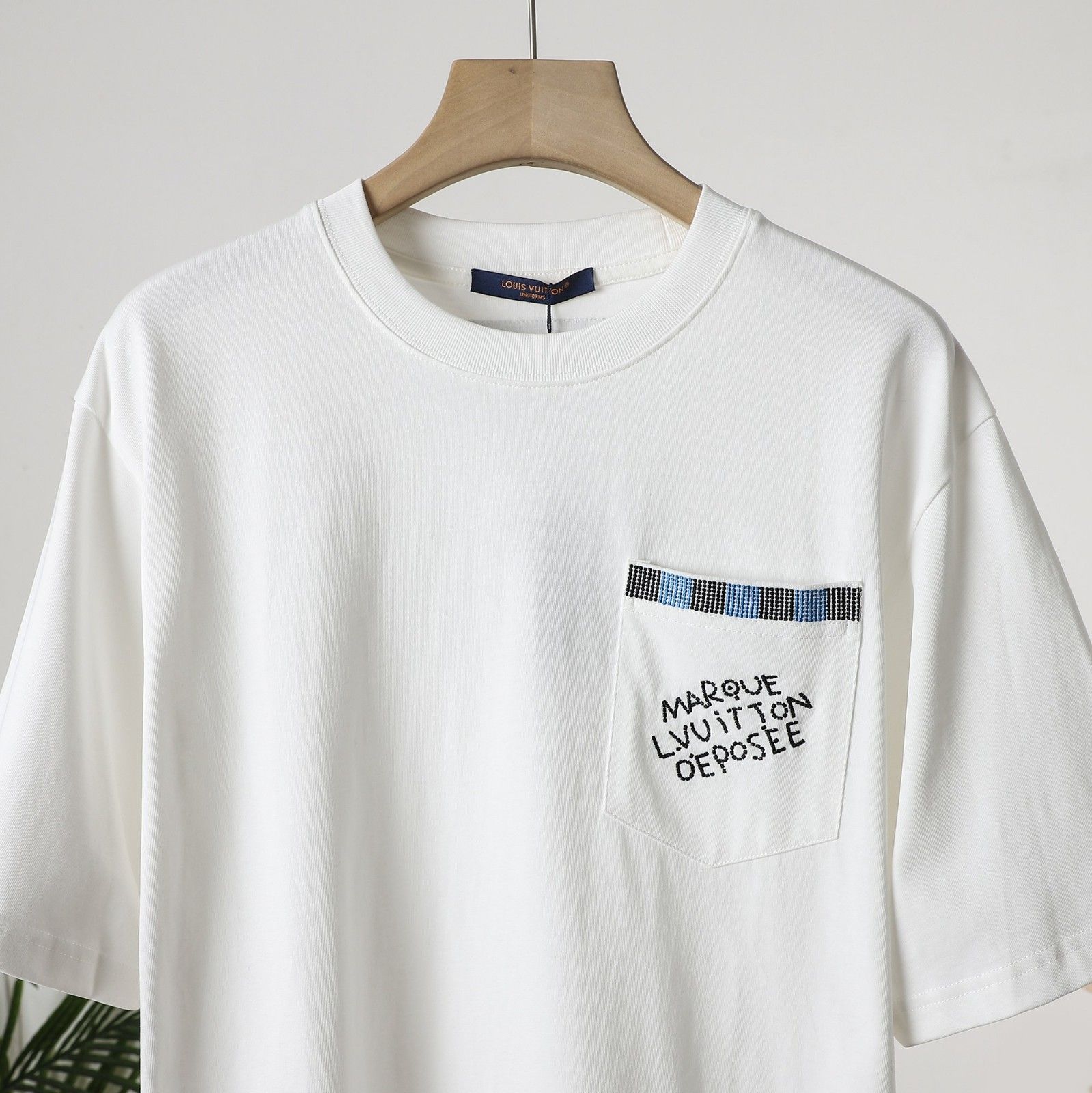 ルイヴィトン 半袖tシャツ 刺繍 ゆったり カップル A30534