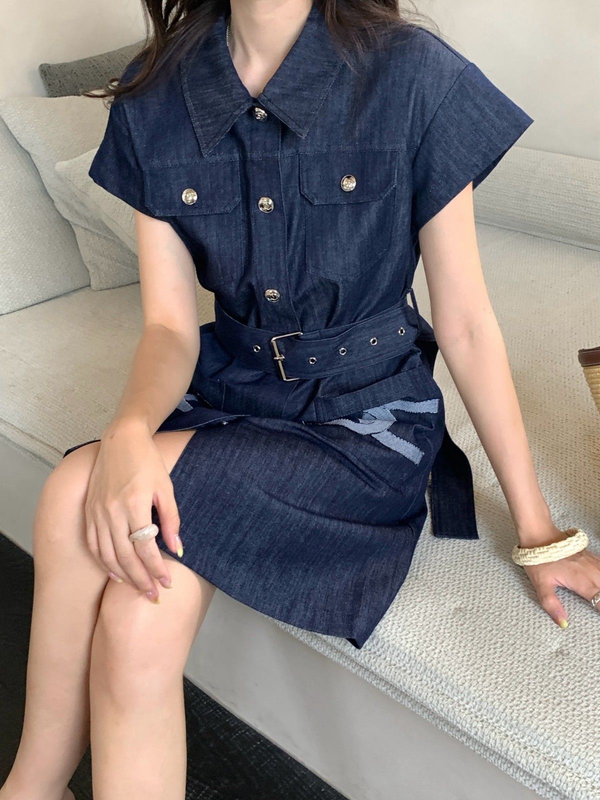 シャネル Vintage デニム ワンピース オシャレ A30558