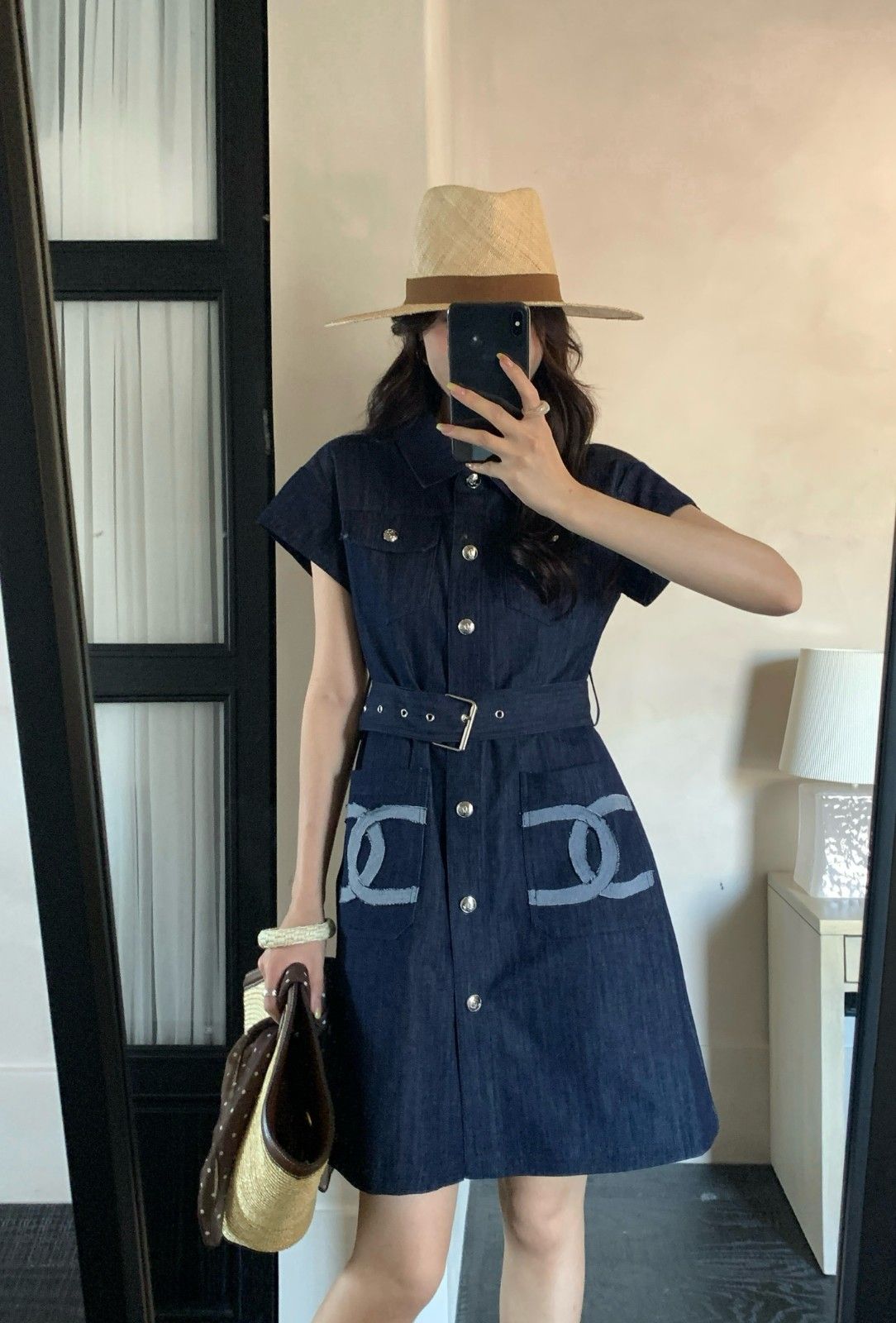 シャネル Vintage デニム ワンピース オシャレ A30558
