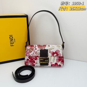 フェンディ ハンドバッグ ショルダー 刺繍 リネン牛革 可愛い A30551
