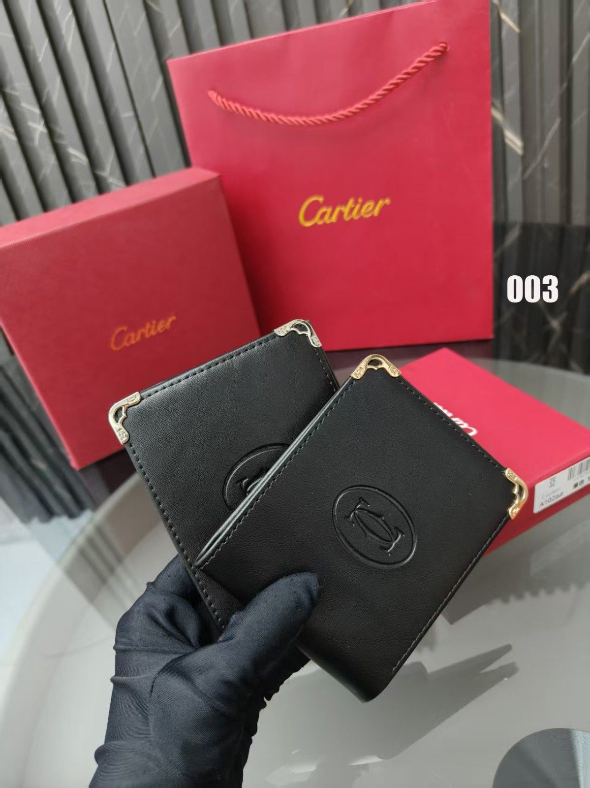 カルティエ 二つ折り財布 カードケース 高級感 6色 レザー A30553