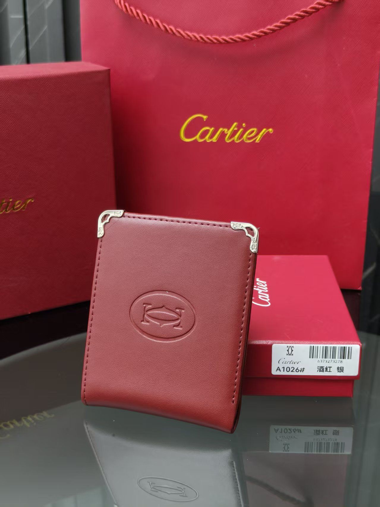 カルティエ 二つ折り財布 カードケース 高級感 6色 レザー A30553