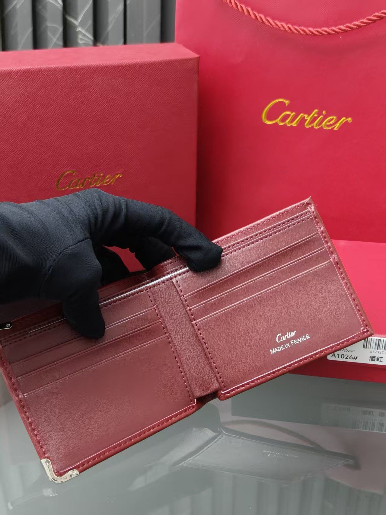 カルティエ 二つ折り財布 カードケース 高級感 6色 レザー A30553