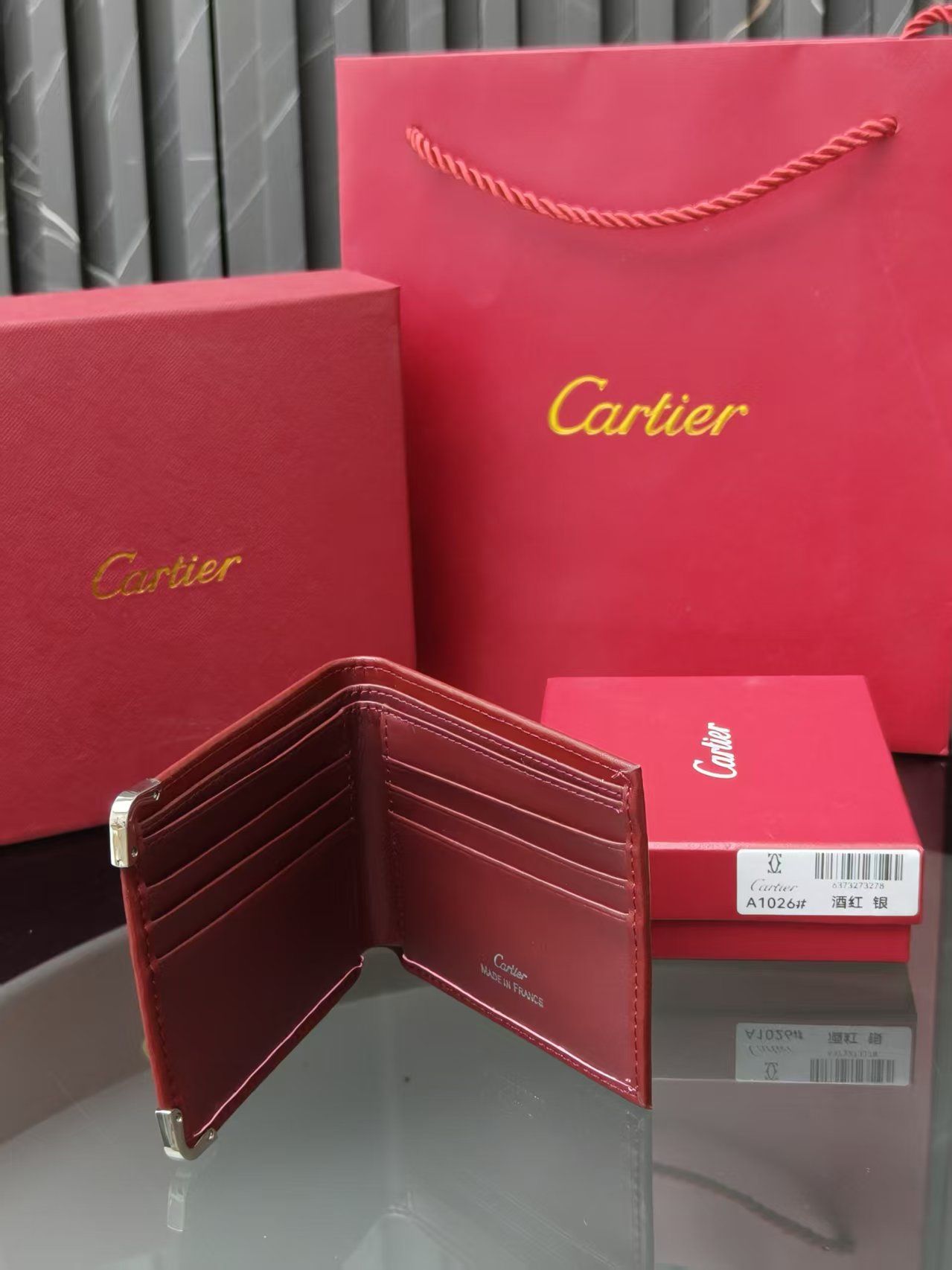 カルティエ 二つ折り財布 カードケース 高級感 6色 レザー A30553