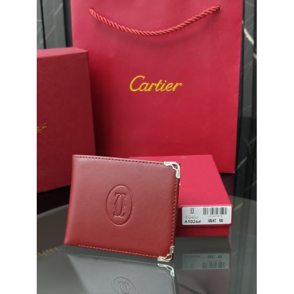 カルティエ 二つ折り財布 カードケース 高級感 6色 レザー A30553