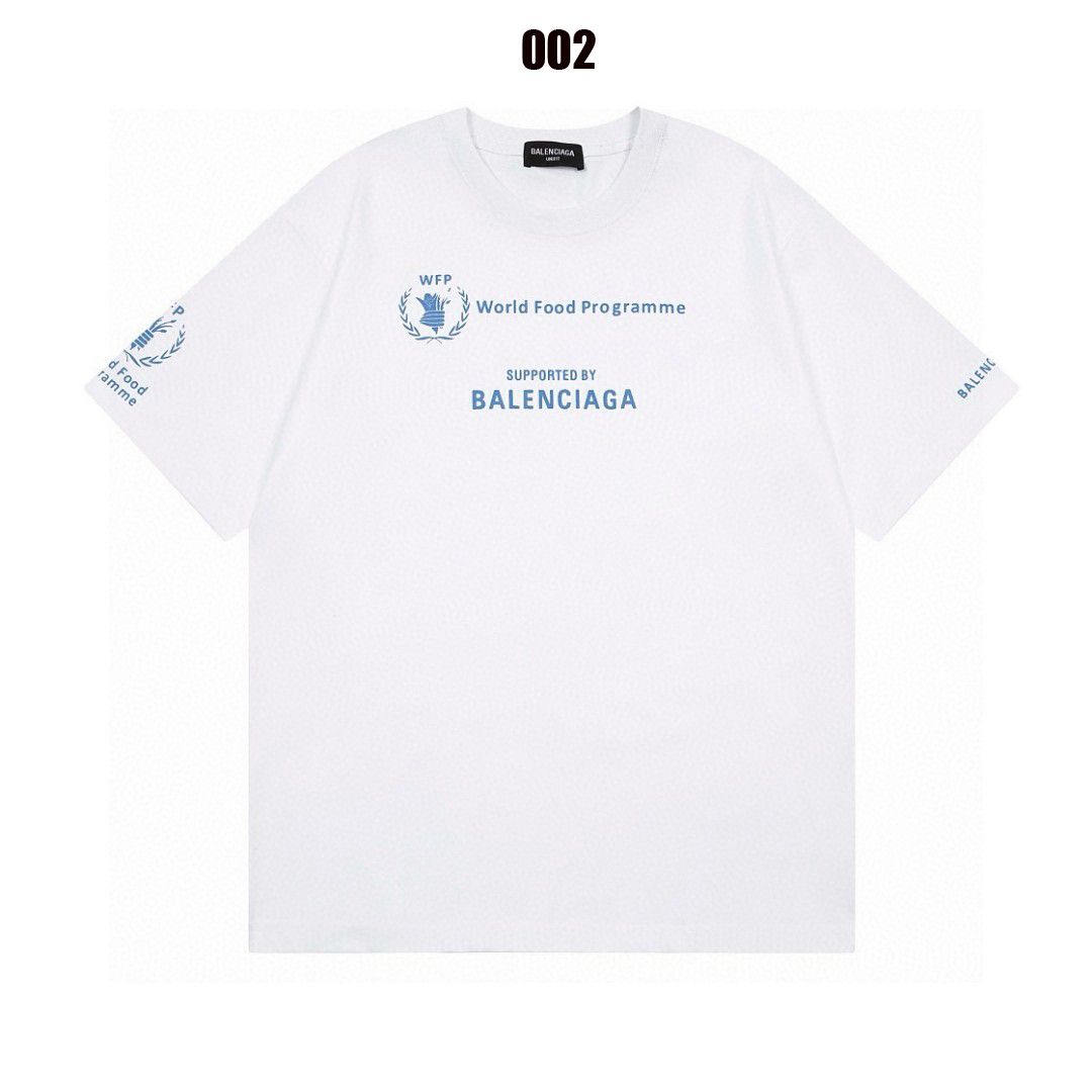バレンシアガ 半袖Tシャツ 世界食糧計画 カップル A30579