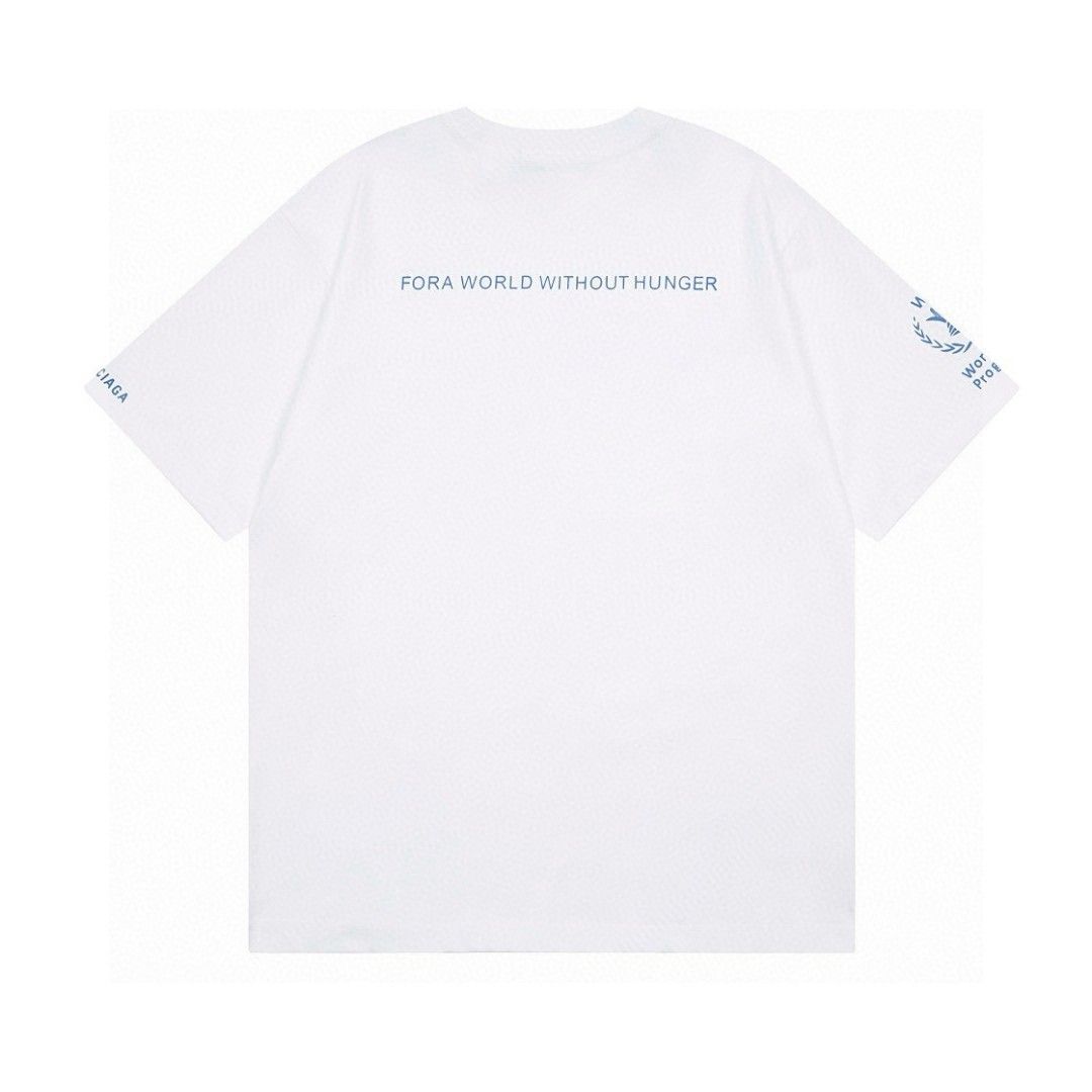 バレンシアガ 半袖Tシャツ 世界食糧計画 カップル A30579